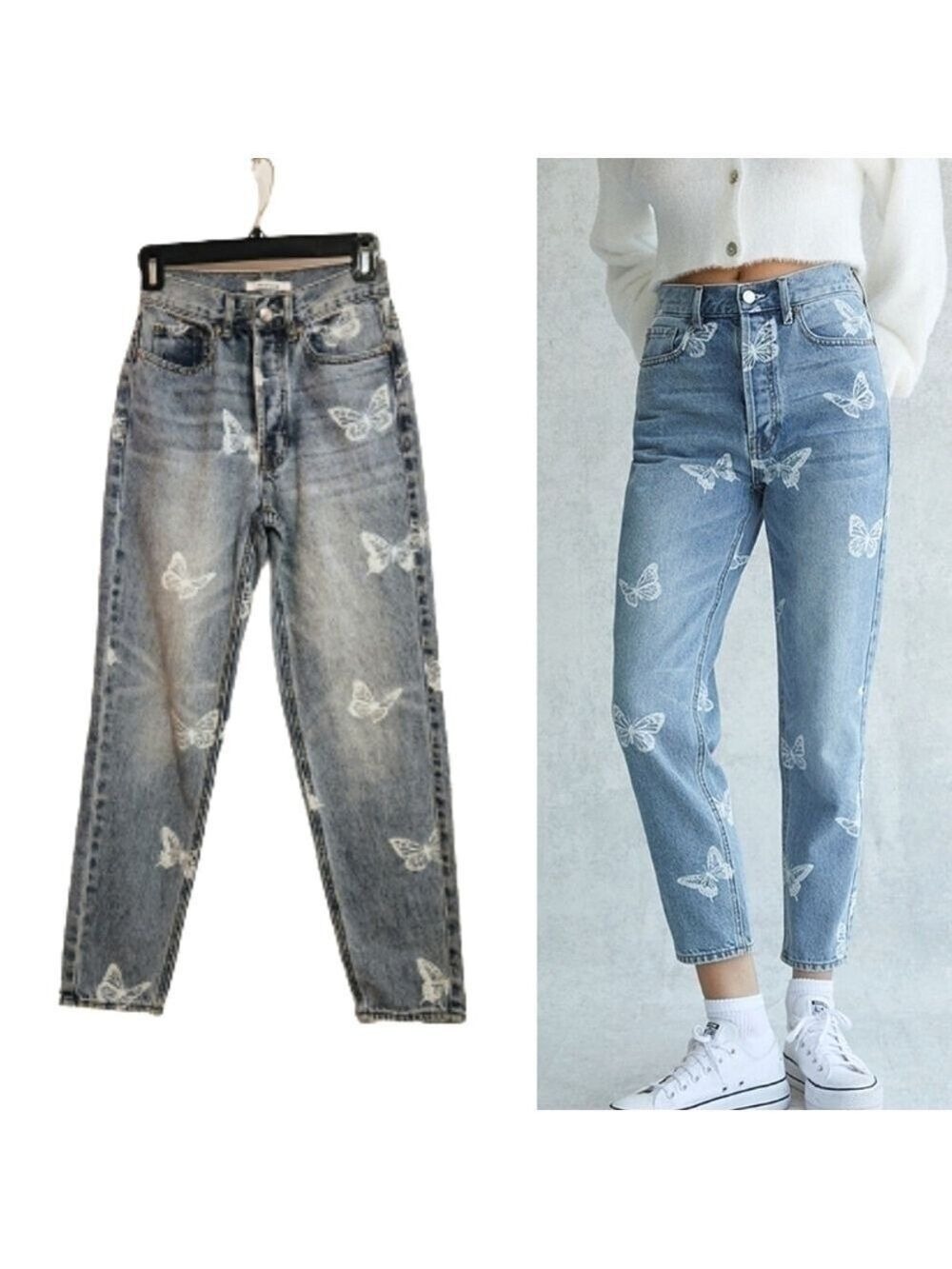 Pacsun Eco Ultra High Rise Slim Fit Jeans Medium Wash Size 23